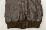 ヴィンテージ vintage Raspini Firenze ラスピーニフィレンツェ ユーロ イタリア フライトジャケット ボア レザージャケット 片爪 G-1 茶 サイズ46 ジャケット 無地 ブラウン 104MT-2239