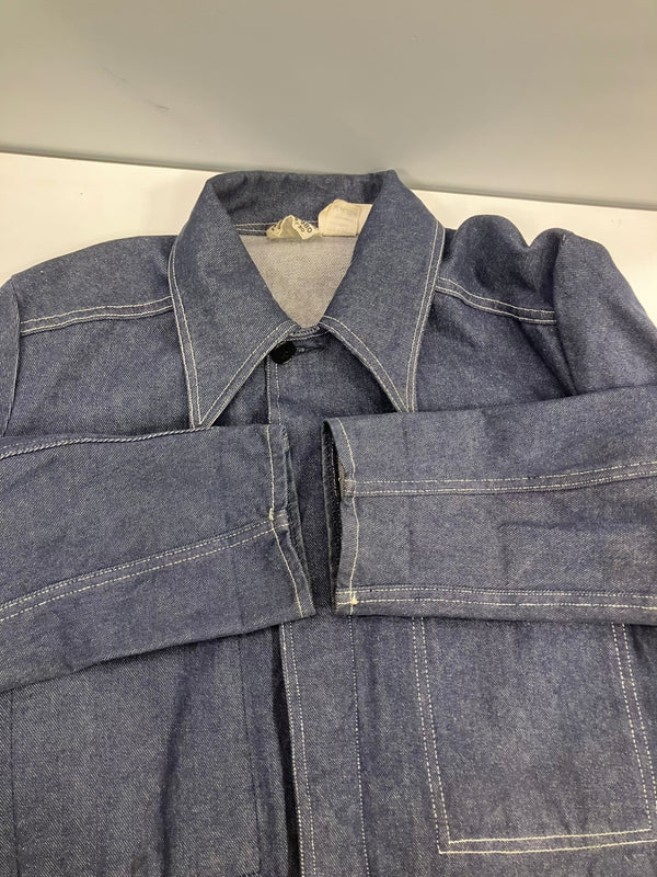 ヴィンテージ vintage 80's 80年代 EURO ユーロ フレンチワーク デニムジャケット カバーオール フランス製 44/M ジャケット ブルー Mサイズ 101MT-4234