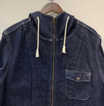 【曜日割引対象外】 桃太郎ジーンズ MOMOTARO JEANS 出陣 8oz デニム ジップアップ パーカー ジャケット ブルー 40サイズ 201MT-3111 VB