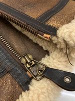 アビレックス AVIREX B-3 MOUTON FLIGHT JACKET ムートン フライト ジャケット ボア ジップアップ 軍物 アウター 茶 33H5595 サイズ 36 ジャケット 無地 ブラウン 104MT-1713