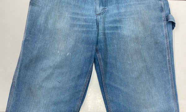 ビッグマック BIG MAC 90s 90年代 ペインターパンツ ワーク サスペンダーボタン  ドーナツボタン ジッパーフライ USA製 青 無地 デニム ブルー 104MB-244