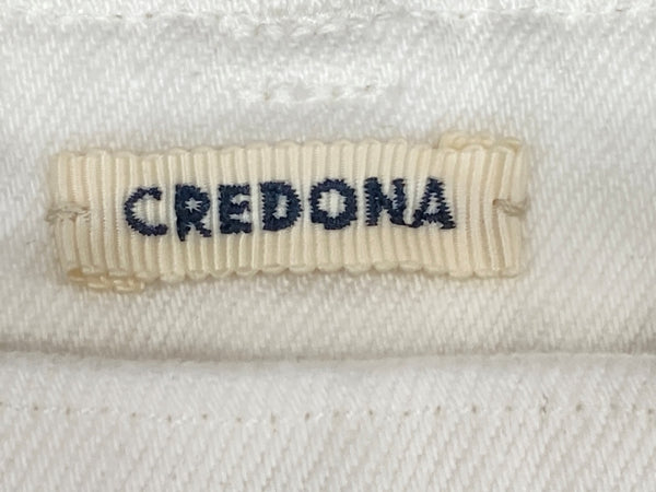 クレドナ CREDONA テーパードパンツ WIDE LEG PANTS ワイドレグパンツ フルレングス ミッドウエスト COTTON コットン 綿 カジュアル WHITE 白 SIZE0 1424620041-0 ボトムスその他 ホワイト 104LB-37