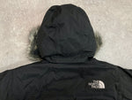 ザノースフェイス THE NORTH FACE ICE JACKET アイスジャケット DOWN ダウンジャケット NYLON ナイロン ファー 刺繍 BLACK 黒 ND01611 ジャケット ロゴ ブラック Mサイズ 104MT-716