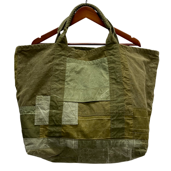 【曜日割引対象外】 ホーボー hobo CARRY-ALL TOTE M UPCYCLED US ARMY CLOTH バッグ メンズバッグ トートバッグ グリーン 201goods-757 VB