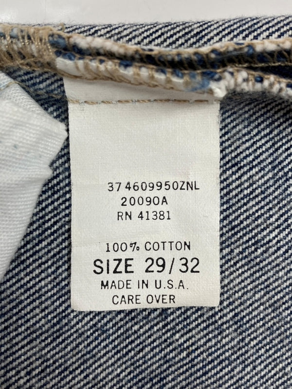 ダブルアールエル RRL DENIM PANTS デニム パンツ ジップフライ ジーパン ジーンズ USA製 Ralph Lauren インディゴ 青 ロゴ デニム ブルー 29×32 104MB-349