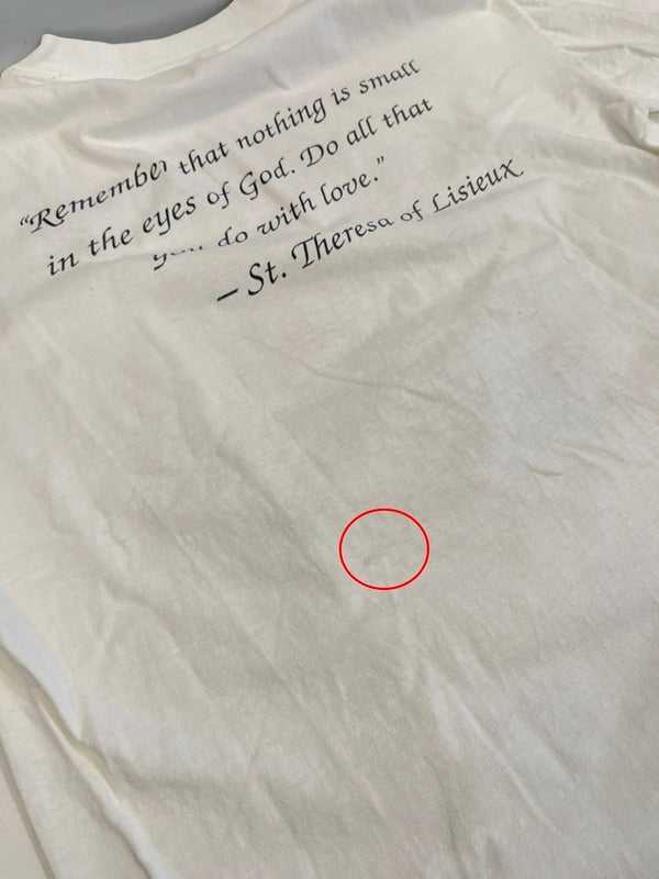 ヴィンテージ vintage 90s ©1992 Saint Teresa アートTシャツ プリントTシャツ  白 XL Tシャツ ホワイト LLサイズ 101MT-4667