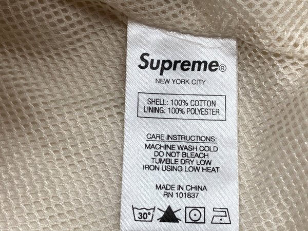 シュプリーム SUPREME 19SS Highland Jacket ハイランド ライトアウター ジップアップ フーディ ポケット 収納式フード コットン IVORY アイボリー ジャケット ロゴ ベージュ Mサイズ 104MT-1947
