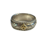 アリゾナフリーダム ARIZONA FREEDOM R-45a ゴールド小太陽神 唐草 ネイティブ系  メンズジュエリー・アクセサリー 指輪・リング シルバー 101G-212