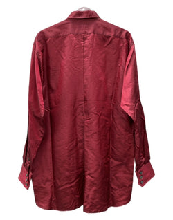 ダブルアールエル RRL 90s WESTERN SHIRT ウエスタン シャツ ボタン 長袖 三ツ星タグ Ralph Lauren 赤 長袖シャツ 無地 レッド Mサイズ 104MT-2247