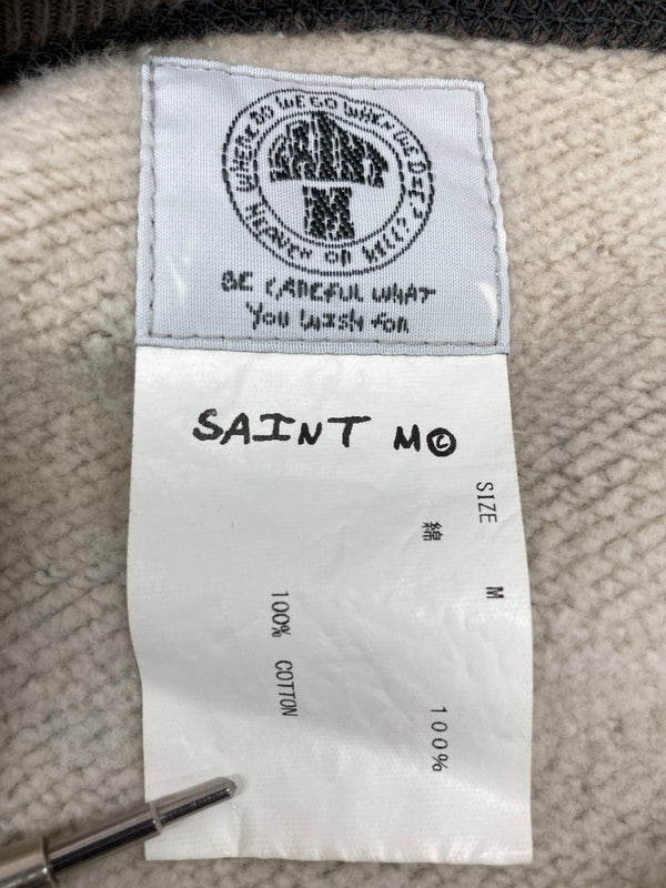 セントマイケル SAINT MICHAEL 21SS Crew Sweat SGlass ステンドグラス トレーナー ダメージ加工 茶 SM-S21-0000-014 スウェット プリント ブラウン Mサイズ 104MT-2206