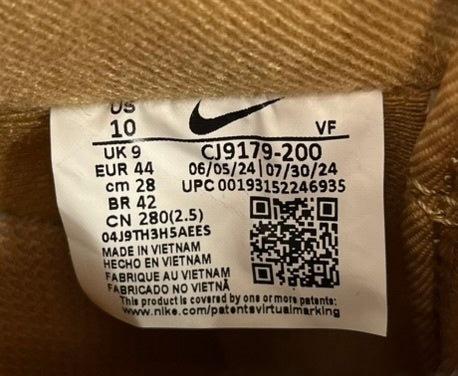 ナイキ NIKE NIKE AIR FORCE 1 07 WB FLAX/WHEAT-GUM ナイキ エアフォース ワン　ローフラックス/ウィート CJ9179-200 メンズ靴 スニーカー ブラウン 28cm 101sh-2052