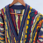 【曜日割引対象外】 クージー COOGI 90's 3Dニットカーディガン カーディガン マルチカラー Lサイズ 201MT-4034