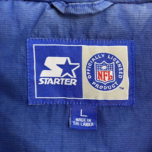 スターター STARTER NFL 90s 中綿 ナイロン アノラックパーカー ジャケット ブルー Lサイズ 201MT-4522