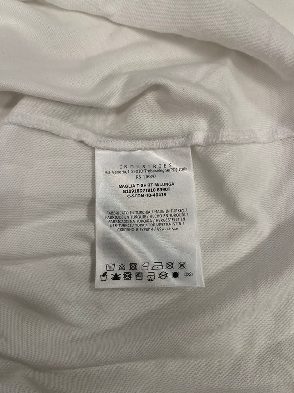 モンクレール MONCLER LUNGA LS T-SHIRT メッシュ切り替え 白 C-SCOM-20-40419 ロンT ホワイト Sサイズ 101MT-5115