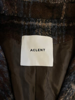 アクレント ACLENT ルーズシャギーダブルジャケット チェック ジャケット ブラウン フリーサイズ 101LT-251