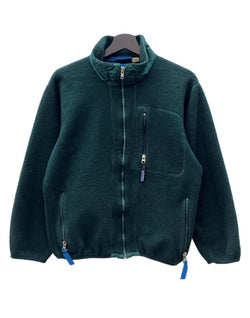 パタゴニア Patagonia FLEECE JACKET フリース ジャケット シンチラ ジップアップ USA製 アウトドア ボア 緑 ジャケット ロゴ グリーン Mサイズ 104MT-2161