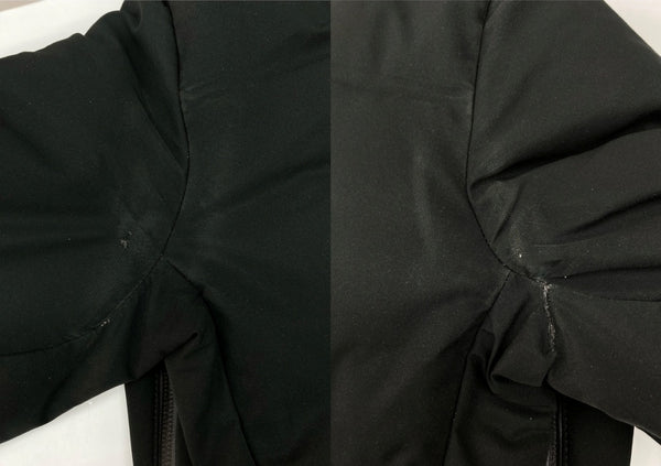 デサント DESCENTE MOUNTAINEER マウンテニア Mizusawa Down 水沢ダウン ALLTERRAIN ダブルジップ アウター 黒 DAMSGK30U ジャケット ロゴ ブラック Mサイズ 104MT-2140