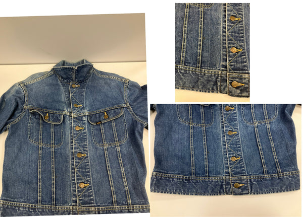 リー Lee 60's 60年代 四角黒タグ R表記 101-J デニムジャケット Gジャン トラッカー VINTAGE ヴィンテージ アメリカ製 MADE IN USA 42 LONG ジャケット ブルー 101MT-5041