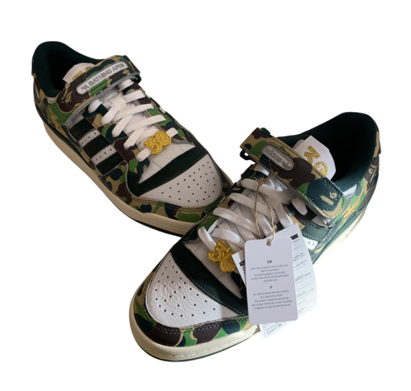 アディダス adidas × A BATHING APE Forum 84 Low 30th Anniversary "Green Camo" ID4771 メンズ靴 スニーカー グリーン 26.0cmサイズ 201-shoes1106