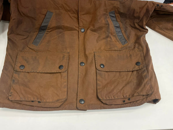 バブアー BARBOUR 90's 90年代 BUCKHOUSE バックハウス ダブルネーム BUSHMAN JACKET ブッシュマンジャケット ワックス コットン オイルドジャケット ハンティング VINTAGE ヴィンテージ ジャケット ブラウン 101MT-5336
