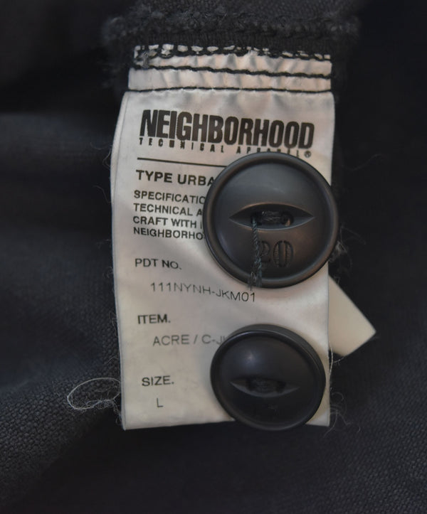 ネイバーフッド NEIGHBORHOOD ロゴ 刺繍 ジャケット 黒 111NYNH-JKM01 ジャケット ブラック Lサイズ 103MT-1811