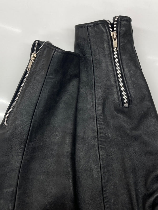 ショット SCHOTT LEATHER JACKET レザー ジャケット シングル ライダース バイカー レーサー アウトドア USA製 アウター 黒 サイズ 34 ジャケット 無地 ブラック 104MT-1693