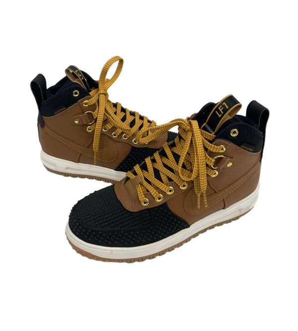 ナイキ NIKE Lunar Force 1 High Duckboot Yale Brown/Black/Gold Tone ルナフォース1  ダックブーツ エール ブラウン/ブラック 805899-202 メンズ靴 スニーカー ブラウン 26cm 101sh-1957
