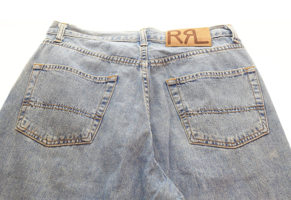 ダブルアールエル RRL 90s ストレートデニムパンツ TALONジッパー デニム ブルー 103MB-441