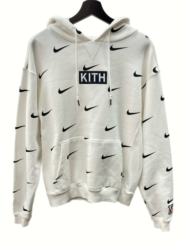 ナイキ NIKE × キス KITH For New York Knicks Aop Hoodie ニューヨーク ニックス フーディ パーカー ロゴ 刺繍 WHITE 白 CZ1749-100 パーカ 総柄 ホワイト Sサイズ 104MT-399