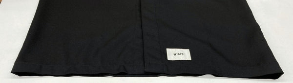 ダブルタップス WTAPS HUEY L/S SHIRT POLY TWILL ロングスリーブ シャツ ヒューイツイル BLACK 黒 221BRDT-SHM03 SIZE2 長袖シャツ ロゴ ブラック 104MT-760