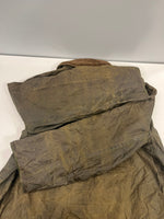 バブアー Barbour 90's 90年代 3ワラント BORDER ボーダー ワックス コットン オイルドジャケット コート VINTAGE ヴィンテージ A201 C42 ジャケット カーキ 101MT-5401