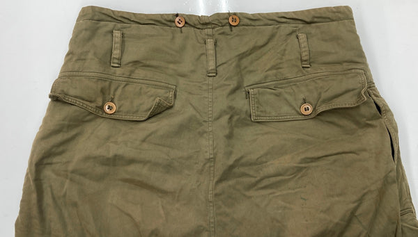 ミリタリー Military 40s 40年代 USAF アメリカ軍 TYPE A-9 フライトパンツ アルパカライナー 黒タグ  ワンポイント カーゴパンツ カーキ サイズ40 104MB-365