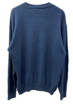 ステューシー STUSSY OLD 白タグ 90's 前期～中期 USA製 ヘンリーネック HENLEY NECK サーマル ワッフル 長袖 カットソー リブ NAVY 紺 ロンT 無地 ネイビー Lサイズ 104MT-1774