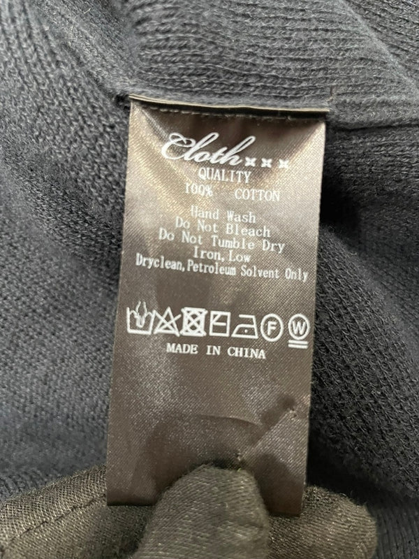 クロスアンドクロス Cloth&Cross コットン ロング コート ブラック 601LT-18