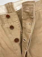 ダブルアールエル RRL OFFICER CHINO オフィサーズ チノ ボタンフライ フィールドチノ Ralph Lauren 薄茶 無地 チノパン ベージュ サイズ 33/32 104MB-381