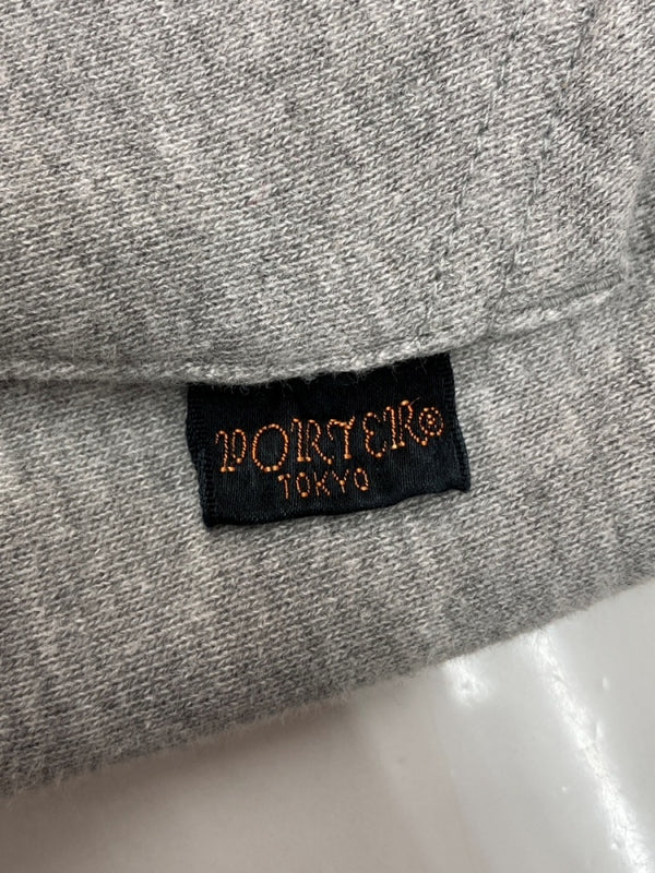 ループウィラー LOOPWHEELER × PORTER ポーター KANGAROO CREW NECK SWEATSHIRT カンガルー クルー ネック スウェットシャツ サムホール トレーナー 灰 スウェット 無地 グレー Sサイズ 104MT-2322