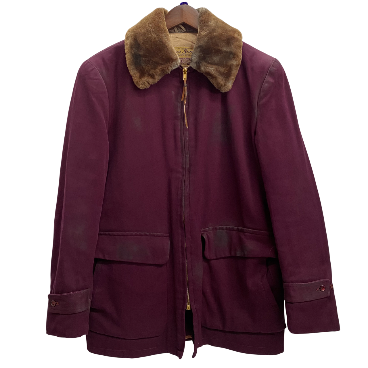 古着　60s 襟ボア　コットン　ジャケット　検索　ギャバジン　b-15 曜日割引対象外】 ヴィンテージ vintage 50's~ Spun Sun ギャバジャケ