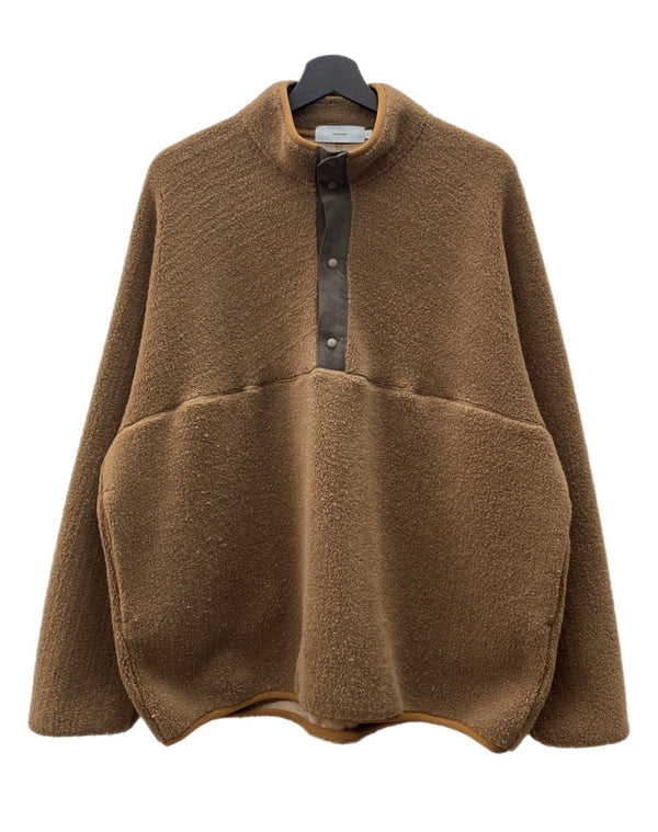 グラフペーパー Graphpaper Wool Boa High Neck Pullover ウール ボア ハイネック プルオーバー フリース ハーフボタン ジャケット キャメル 茶 GU183-70102 サイズ 2 ジャケット 無地 ブラウン 104MT-1891