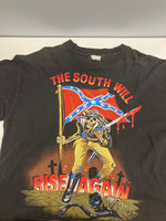 ヴィンテージ vintage 90's~ 90年代～ THE SOUTH WILL RISE AGAIN スカル ドクロ プリント - Tシャツ ブラック 101MT-4820