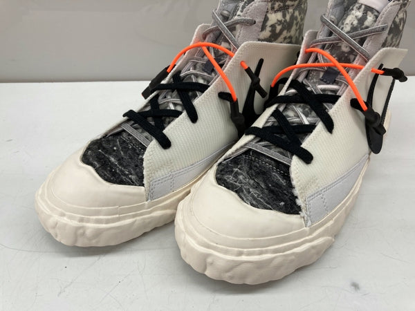 ナイキ NIKE 20年製 × READYMADE レディメイド BLAZER MID ブレーザー ミッド リサイクル シューズ 白 CZ3589-100 メンズ靴 スニーカー ホワイト 26.5cm 104S-663