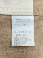 アーツアンドサイエンス ARTS&SCIENCE LINEN COAT リネン コート 麻 ロング丈 胸ポケット 薄茶 サイズ 3 コート 無地 ベージュ 104MT-1054