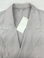 ヨーク YOKE 22SS STRIPE DOUBLE BRESTED SHIRT JACKET ストライプ ダブル ブレスト シャツ ジャケット テーラード 灰 YK22SS0331J サイズ 3 ジャケット ストライプ グレー 104MT-1128
