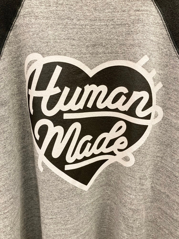 ヒューマンメイド Human Made Heart Sweatshirt ハートスウェットシャツ 長袖カットソー 裏ボア ロゴプリント XXL スウェット グレー 3Lサイズ 101MT-2689