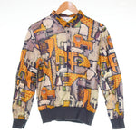 ディオール Dior 90'S 総柄 シャツ アニマル柄 Christian Dior SPORTS スポーツ ハーフボタン ラガーシャツ ポロシャツ 長袖シャツ マルチカラー Lサイズ 103LT-139