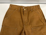 カーハート Carhartt ダブルニー ペインターパンツ US古着 USA製 ワークパンツ B01 BRN カーゴパンツ ブラウン 34×30 101MB-721