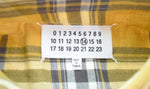 メゾン・マルジェラ Maison Margiela   Check Button Down Shirt チェック柄 ボタンアップシャツ S50DL0332 S48505 40 長袖シャツ イエロー 103MT-3246