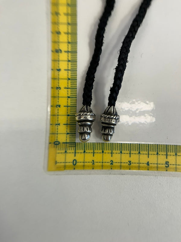 クロムハーツ CHROME HEARTS CH CRS SML クリンプトCHクロスペンダント スモール レザーブレイドネックレス  メンズジュエリー・アクセサリー ネックレス・ペンダント シルバー 101G-206