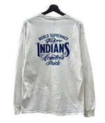 東京インディアンズ Tokyo Indians MC  ロンT ロングスリーブ モーターサイクル バイカー バイク 白 Tシャツ プリント ホワイト Lサイズ 104MT-1853