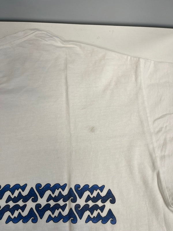 パタゴニア PATAGONIA 90s Vintage ヴィンテージ USA製 Benetical T's  波柄 プリントTシャツ 半袖 白 XL Tシャツ ホワイト LLサイズ 101MT-4703