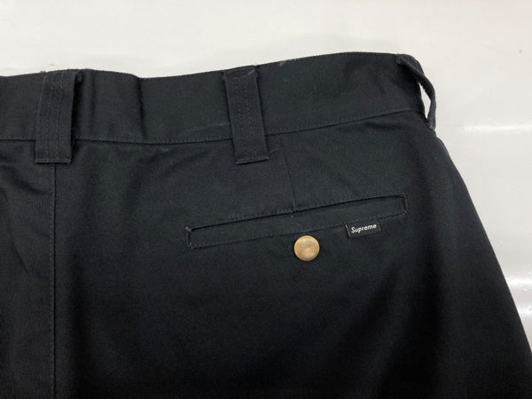 シュプリーム SUPREME WORK PANTS ワーク パンツ ジップアップ ズボン ボトムス フルレングス ポリエステル コットン メンズ BLACK 黒 無地 チノパン ブラック 32 104MB-329